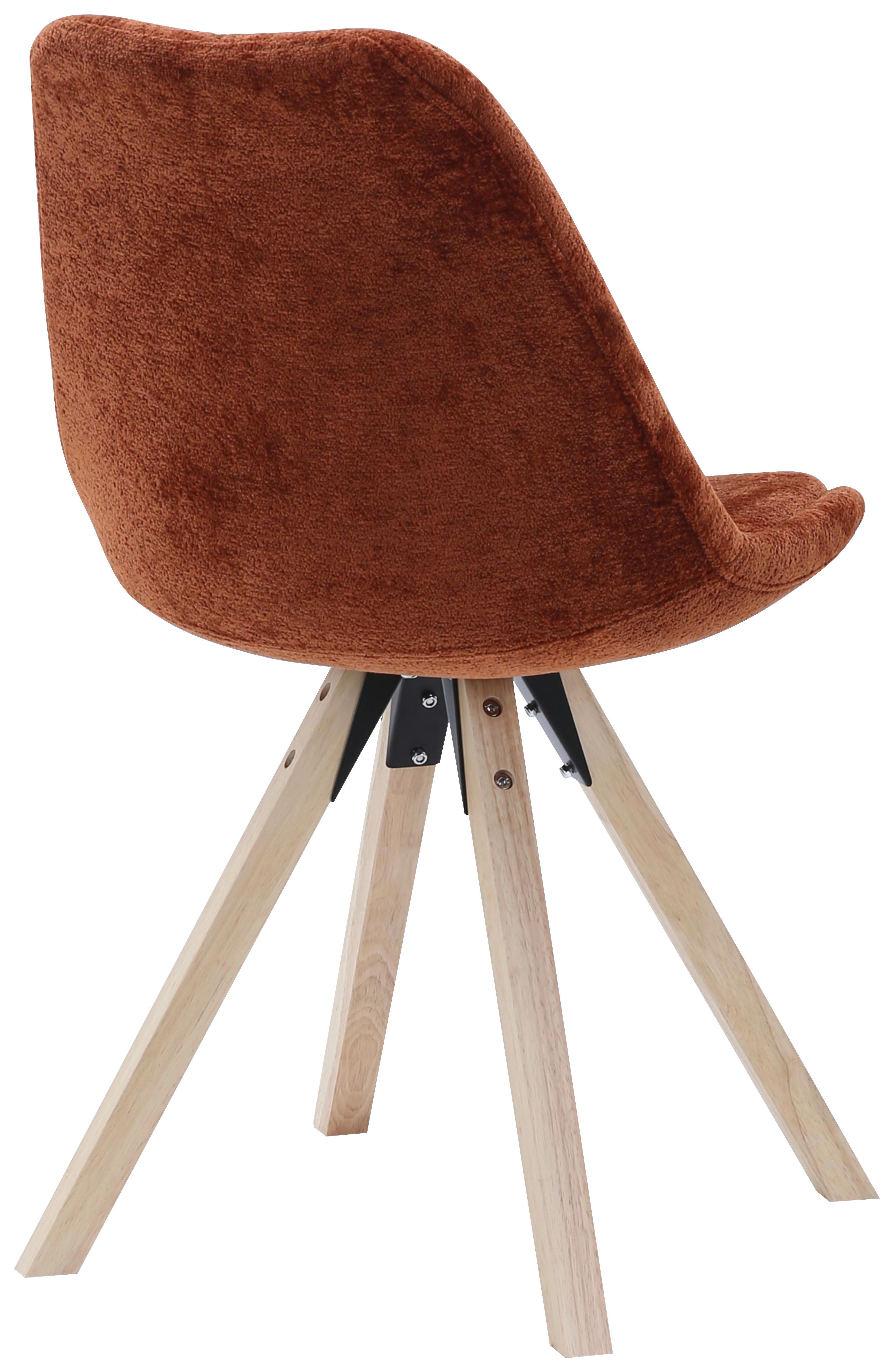 STOL LILLY 2 -BASED- - brun/naturfärgad, Modern, trä/textil (49/85/57cm) - Based