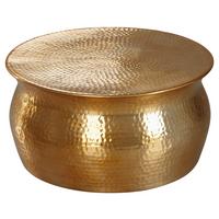 Klubska Miza Karam - zlate barve, Trendi, kovina (60/60/30,5cm) - MID.YOU