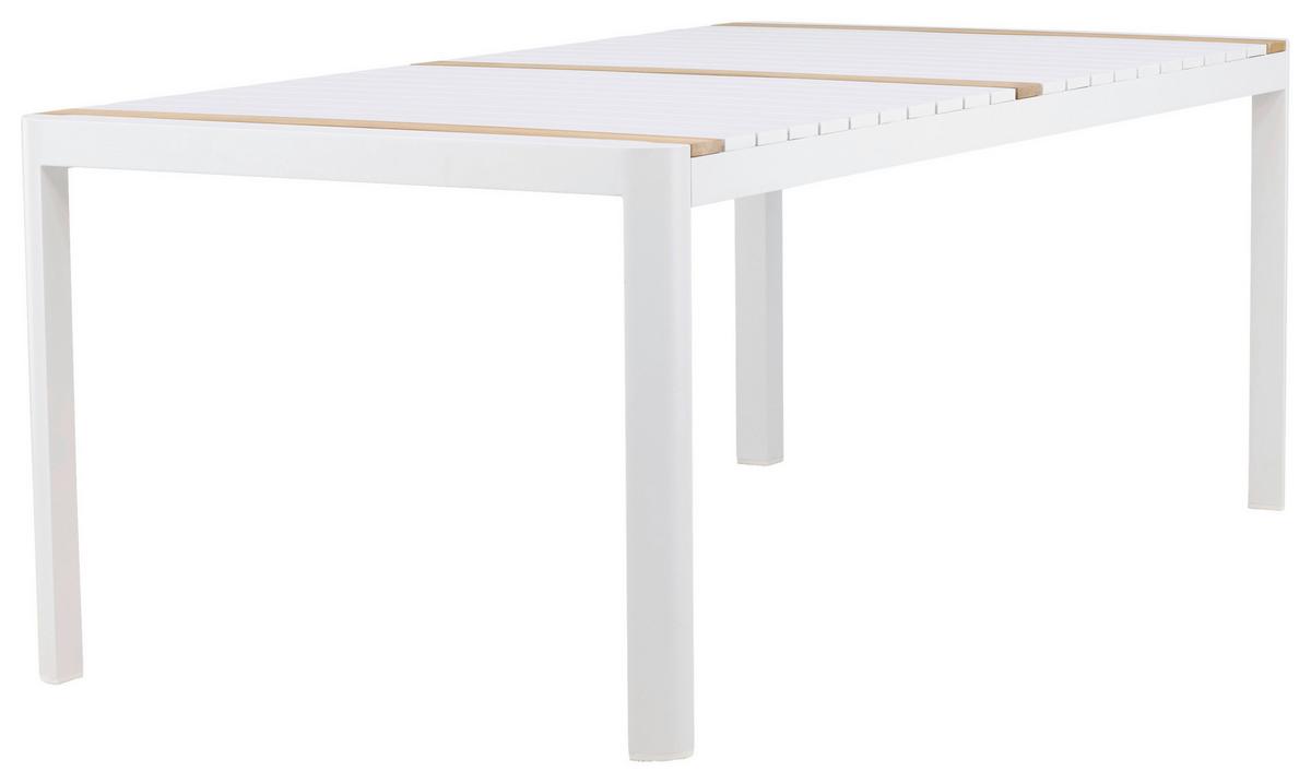 GARTENTISCH TOGO - Weiß, KONVENTIONELL, Holz/Metall (100/75/200cm) - Gardenson