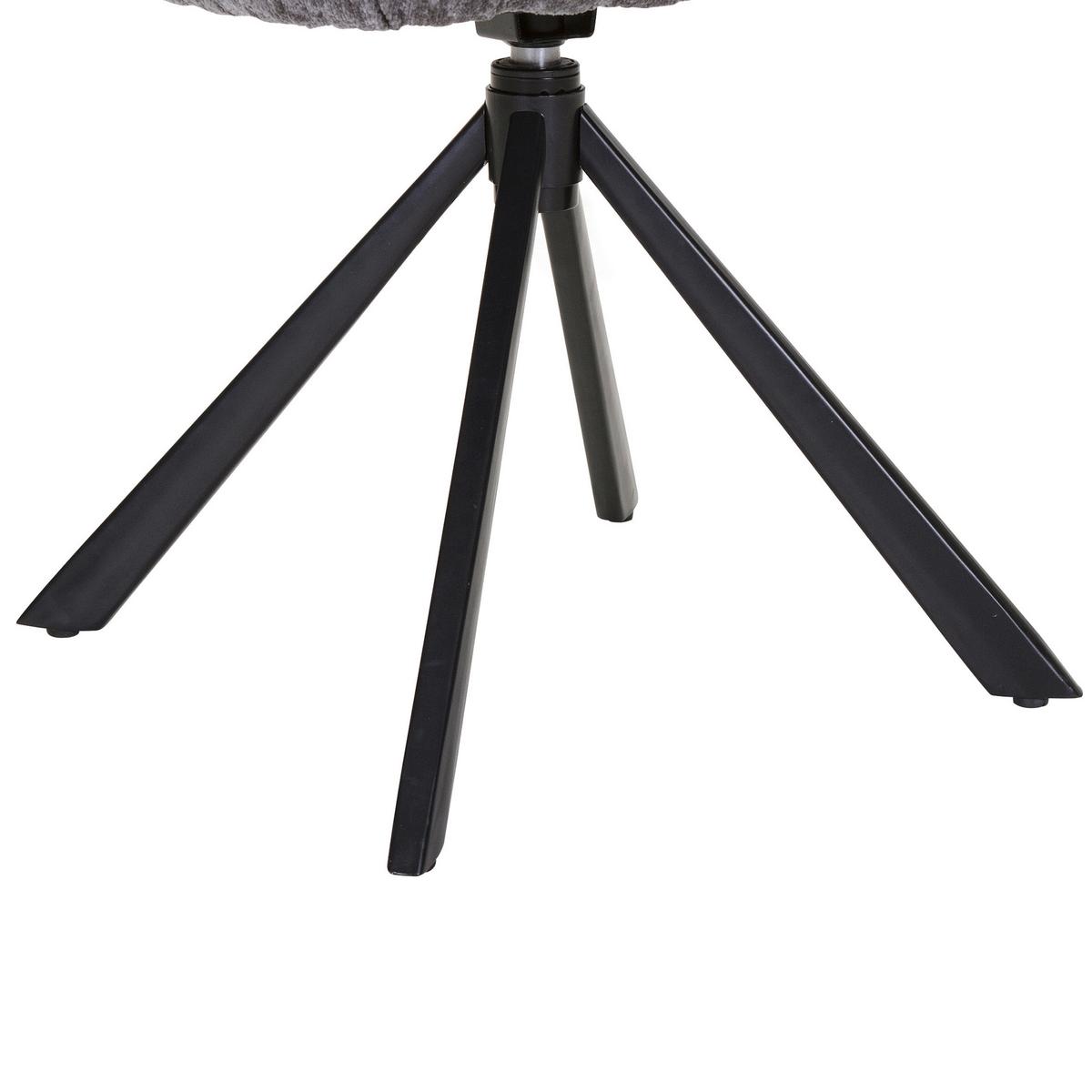 KRZESŁO BELISA - ciemnoszary/czarny, Design, metal/tkanina (62/80/56cm) - Moderano