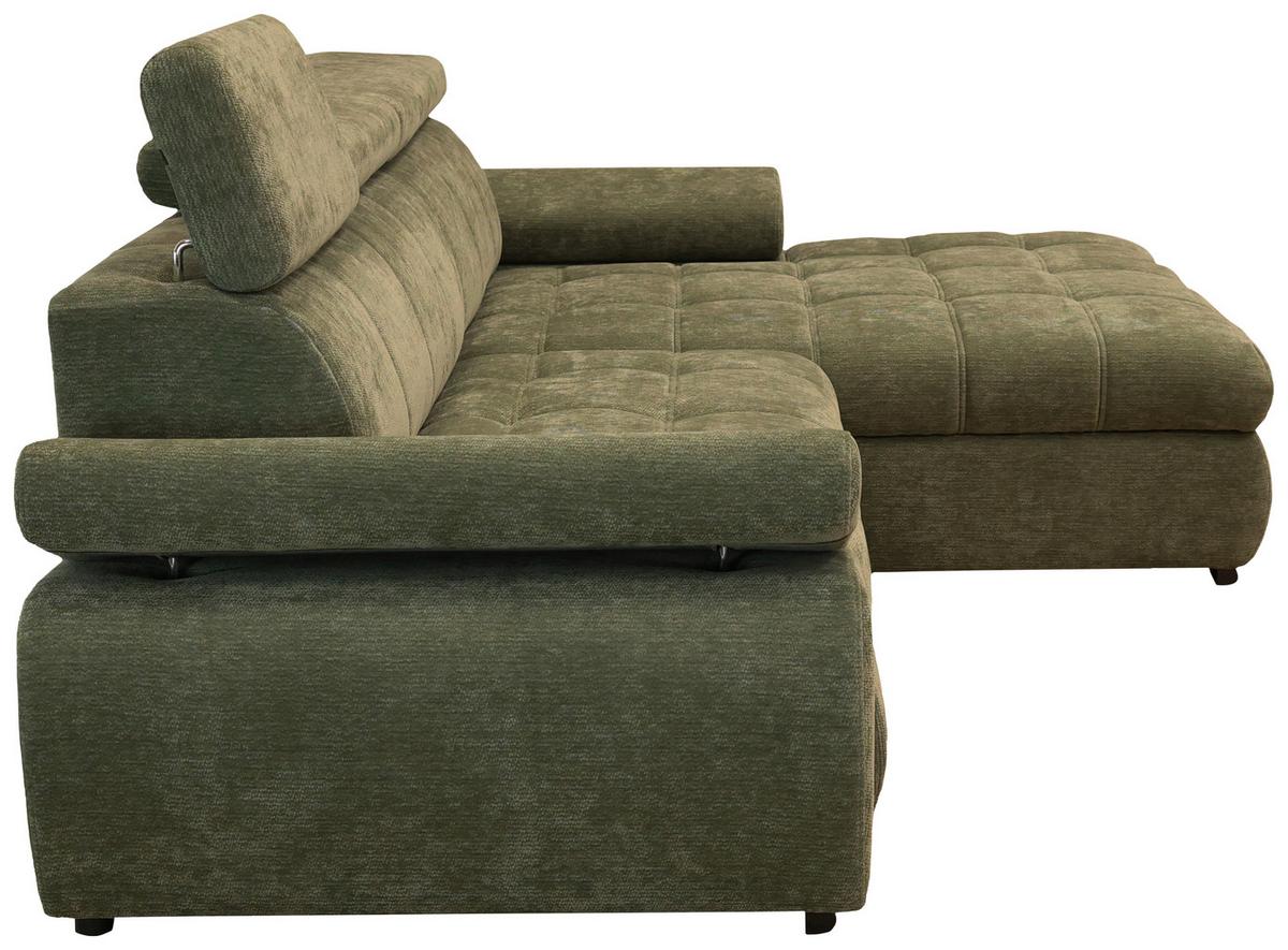 Kutna Garnitura Vegas - šumska zelena/crna, Design, drvo/tekstil (294/173cm) - Modern Living