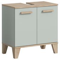 Waschtischunterschrank Star ca. 60x61x34 cm Eiche/Graugrün - Graugrün/Eiche San Remo, MODERN, Holzwerkstoff/Kunststoff (60/61/34cm) - MID.YOU