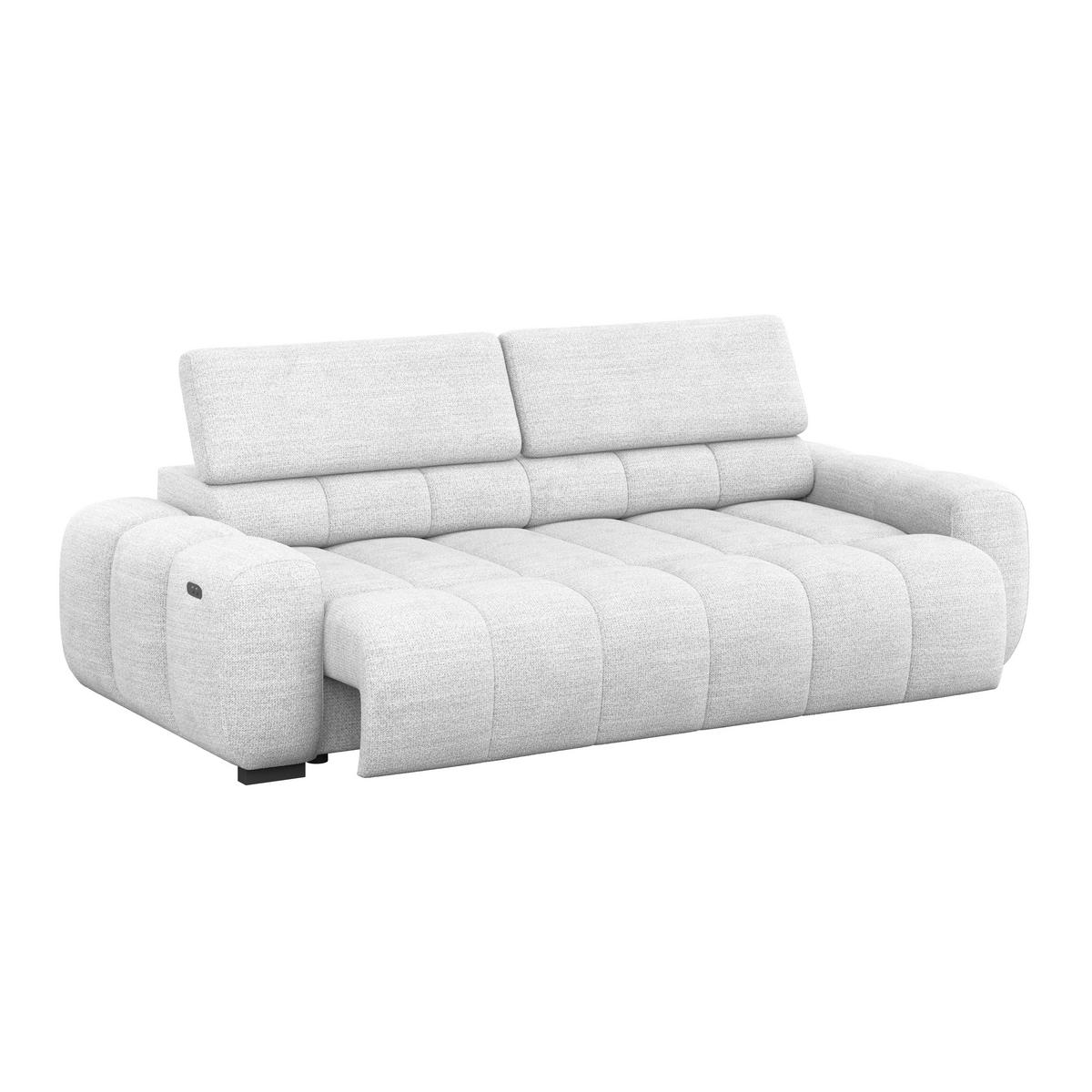 Velika Sofa Bull - sivo-bijela/crna, Design, tekstil/plastika (248/77-97/108cm) - Luca Bessoni