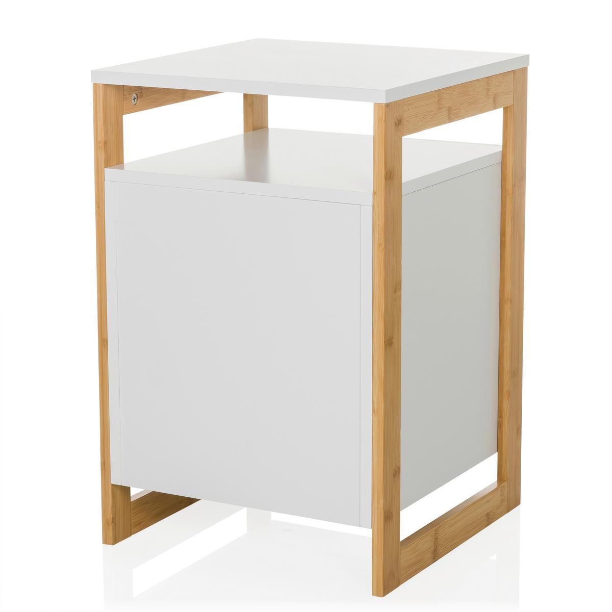 Mizica Tarolo, Bela - svetlo rjava/bela, Moderno, leseni material (40/60/40cm) - MID.YOU