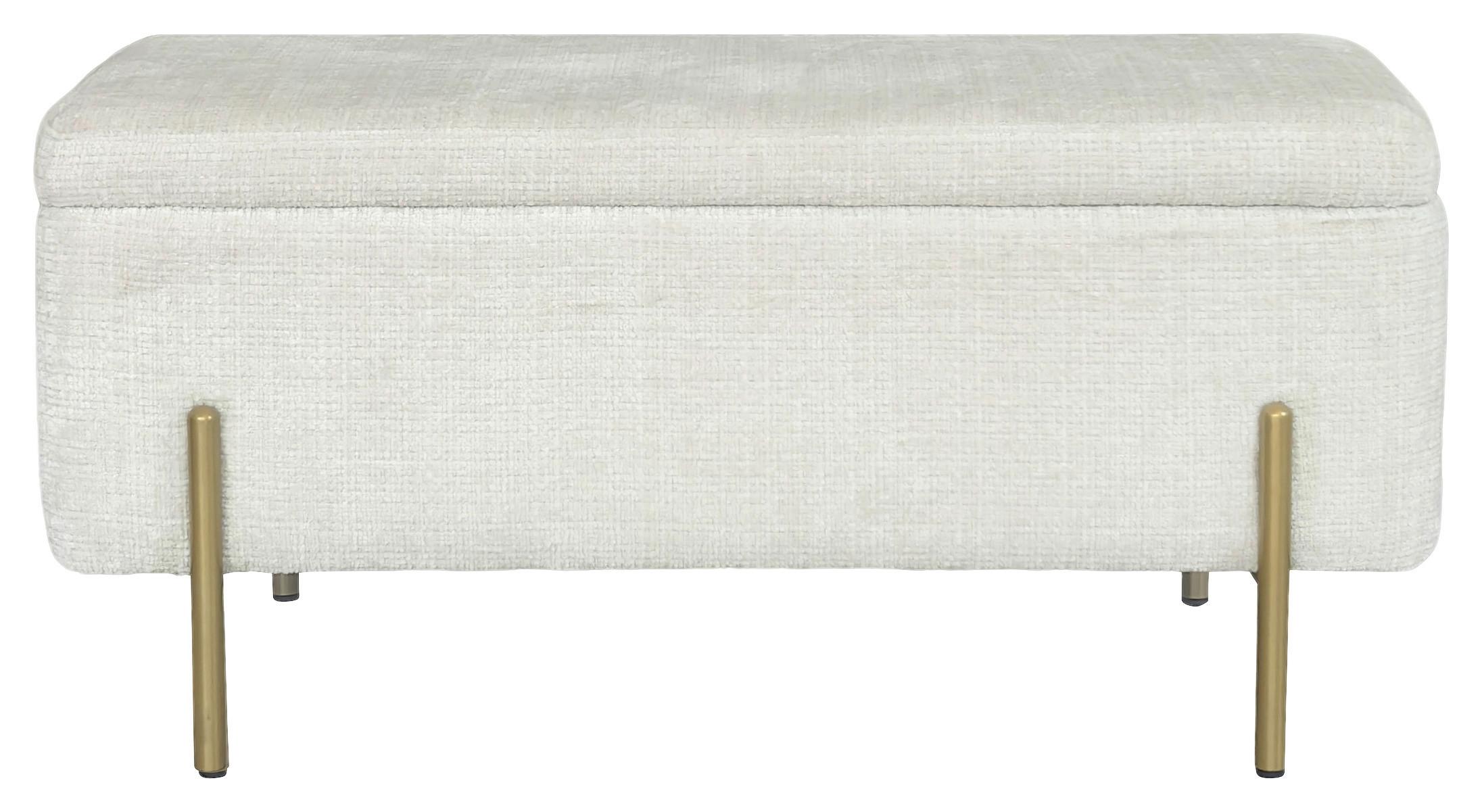 Tabure Lennon - bež/zlatne boje, Moderno, drvo/metal (100/45/40cm) - Mömax