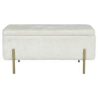 Tabure Lennon - bež/zlatne boje, Moderno, drvo/metal (100/45/40cm) - Mömax