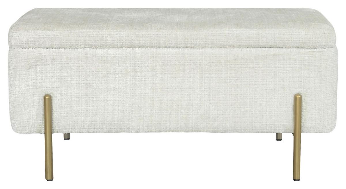 Tabure Lennon - bež/zlatne boje, Moderno, drvo/metal (100/45/40cm) - Mömax