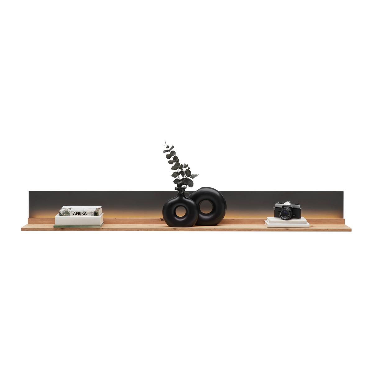 Wandboard Florenz Grau/Eiche Artisan - Eiche Artisan/Grau, Modern, Holzwerkstoff (160/18/21,6cm) - Premium Living