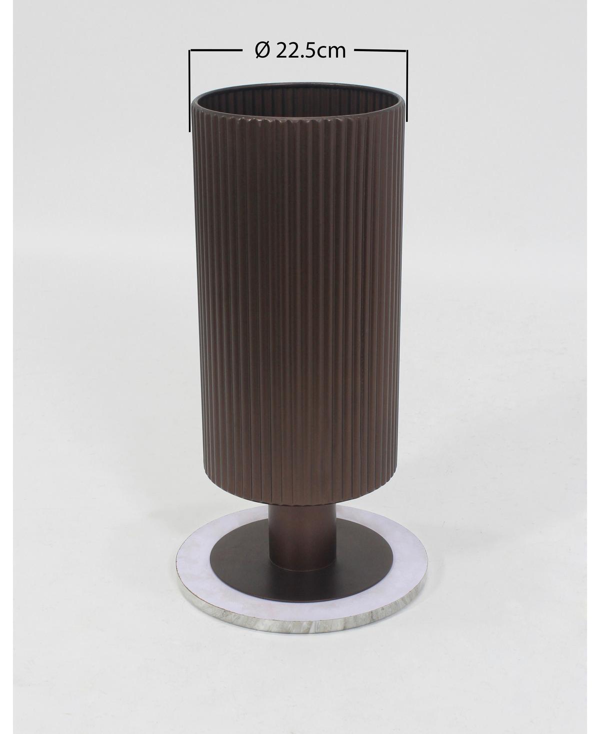 Kisasztal Solco - natúr színű/bronzszínű, Lifestyle, faalapú anyag/fém (30/56cm) - Premium Living