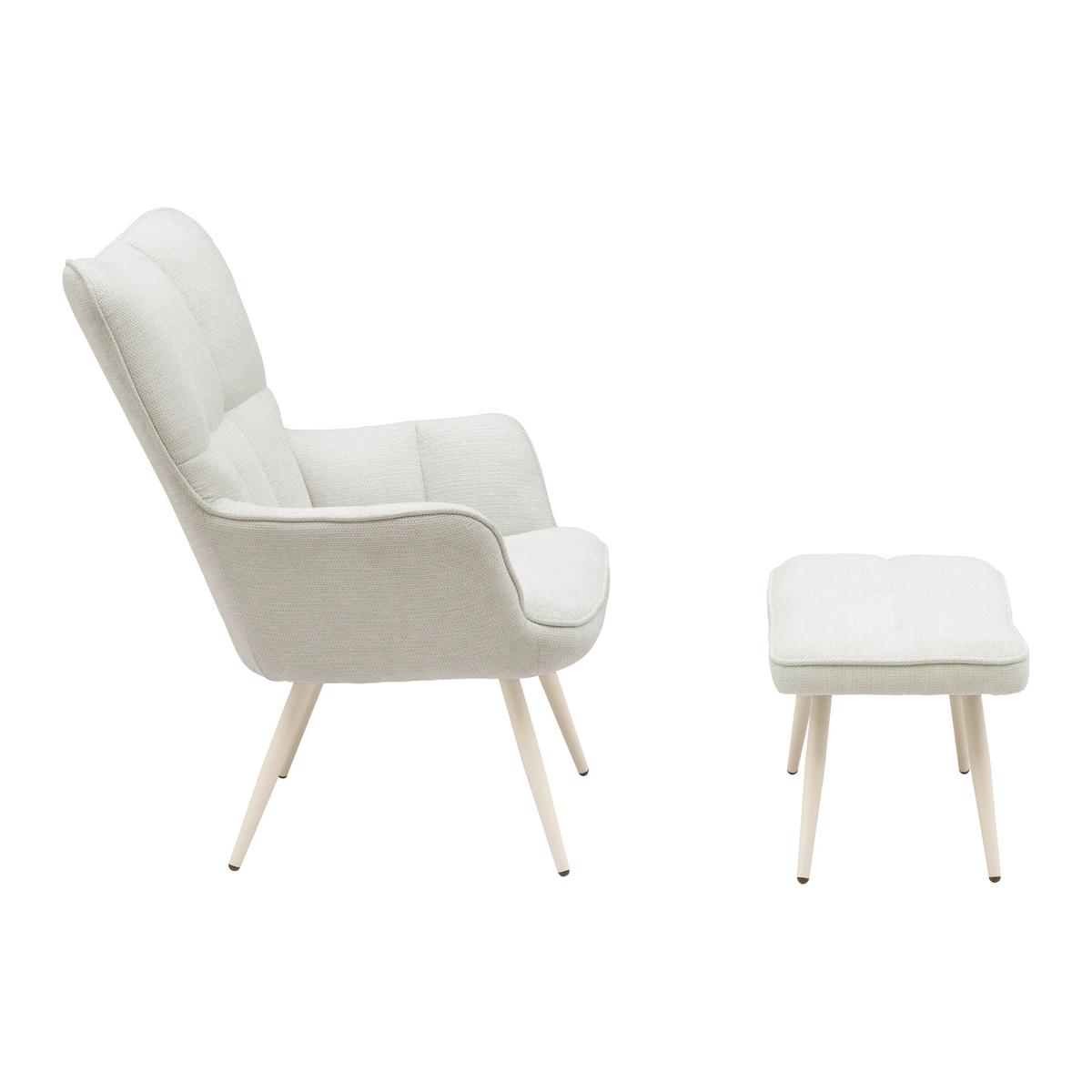 Sessel Alex Beige - Beige/Schwarz, MODERN, Textil/Metall (68/100/78cm) - Based
