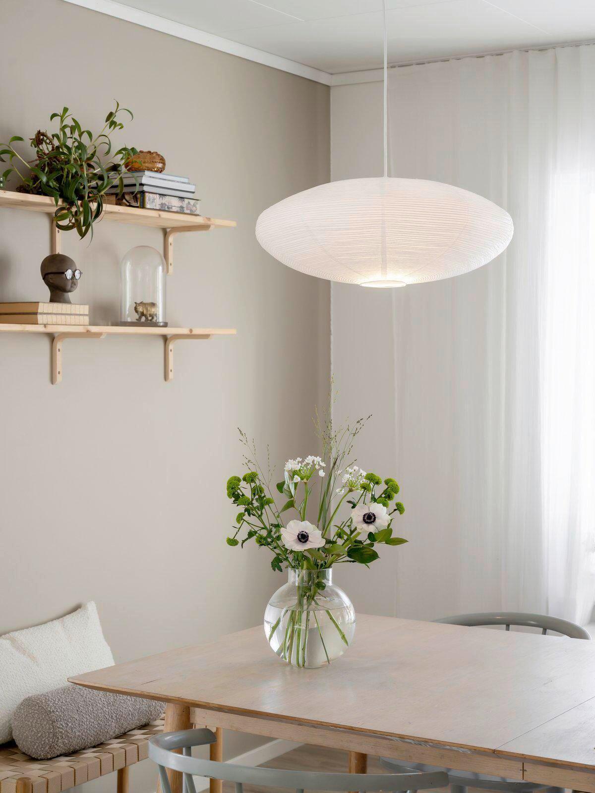 ABAŻUR 6023 YUNI - biały, Natur, papier (58cm)