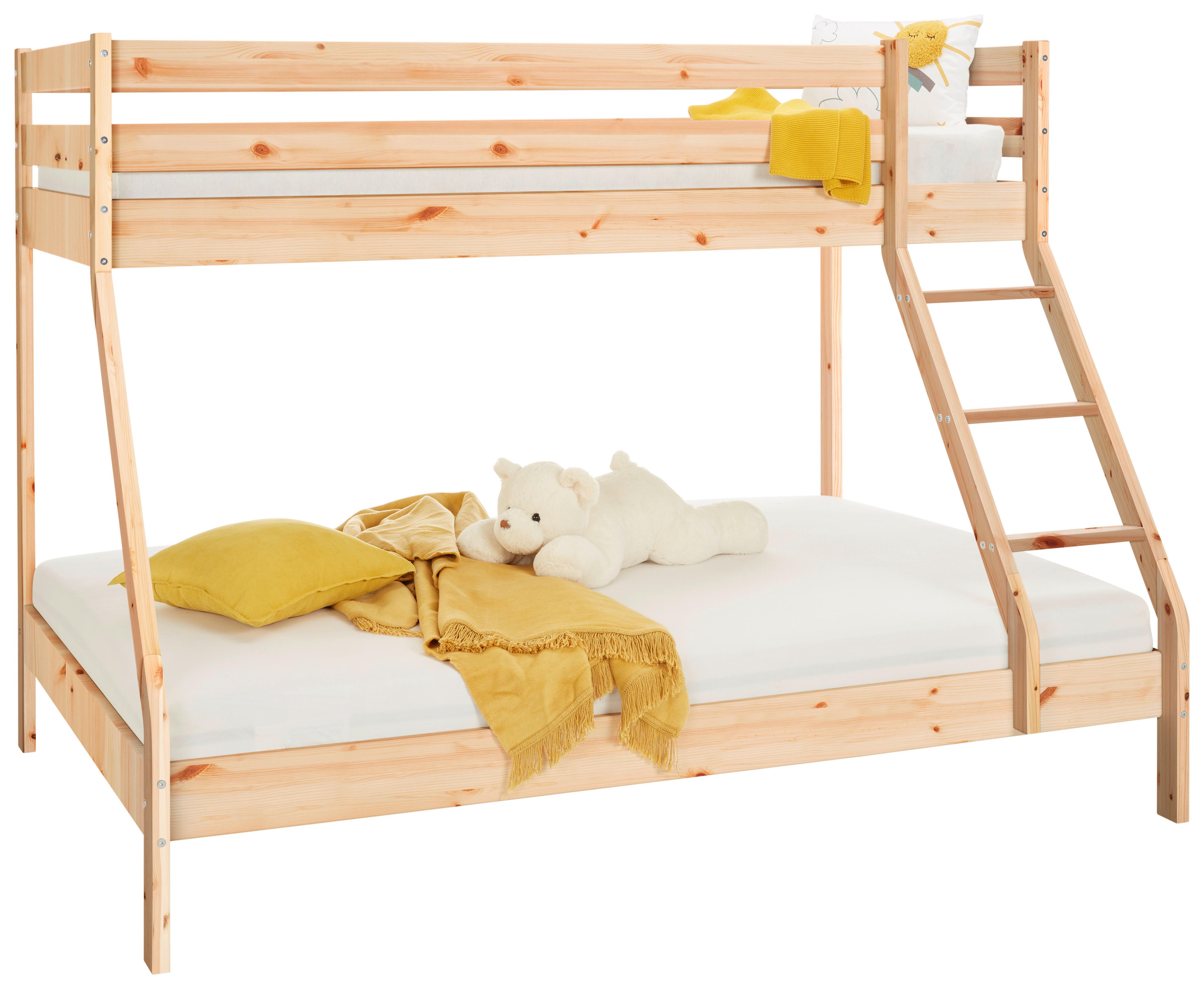 Etagenbett Denis Naturfarben ca. 90x200 / 140x200cm - Naturfarben, MODERN, Holz (205/157/152cm) - Zandiara