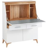 Írószekrény Fehér-tölgy Szín Secret - tölgyfa színű/ezüstszínű, Modern, műanyag/faalapú anyag (98/124/42cm)