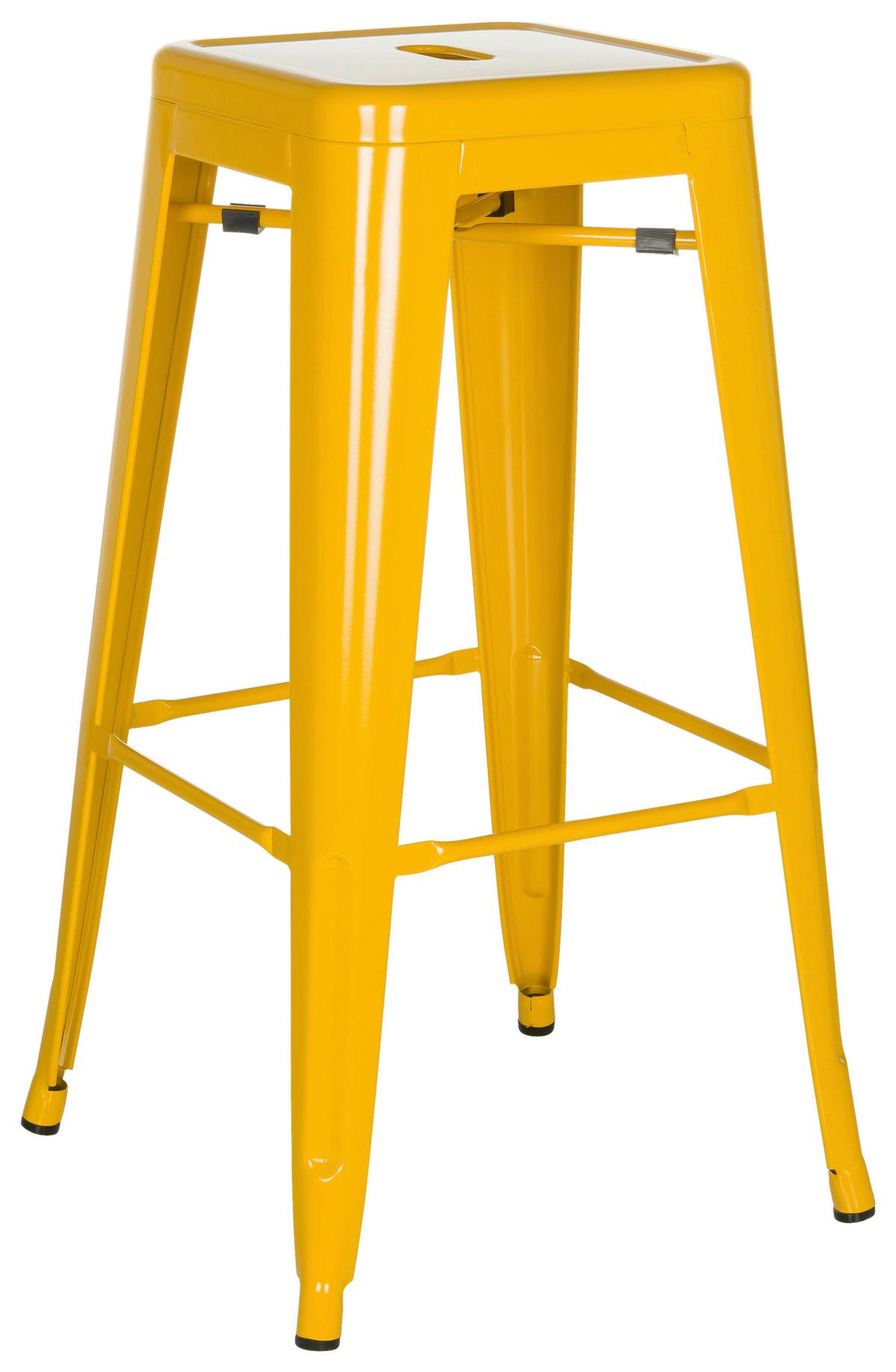 Barski Stol Vantaggio High, Rumena - rumena, Basics, kovina (44/77/44cm) - MID.YOU