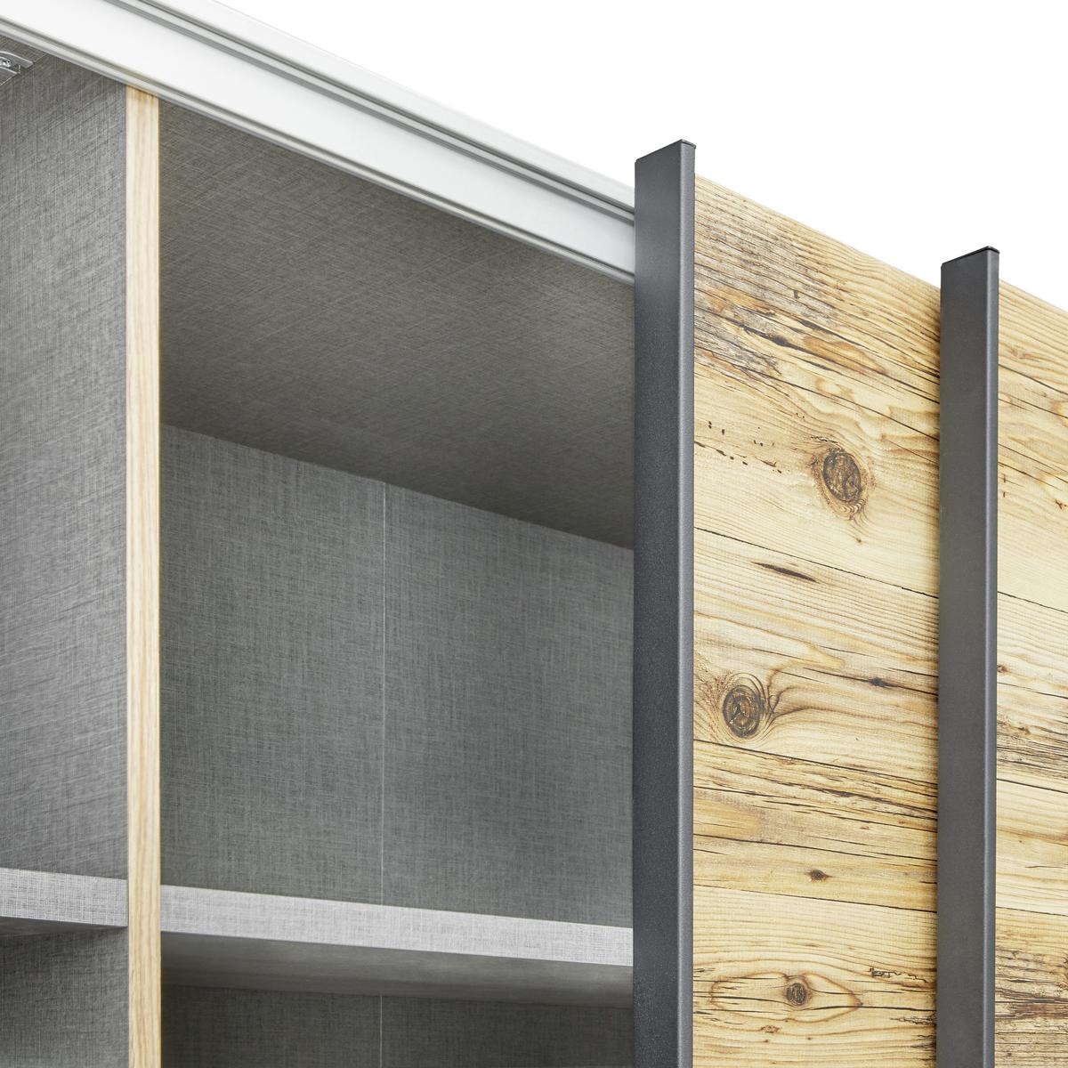 Ormar S Kliznim Vratima Alicante - siva/boje smreke, Moderno, drvni materijal/metal (270/210/60cm) - Modern Living