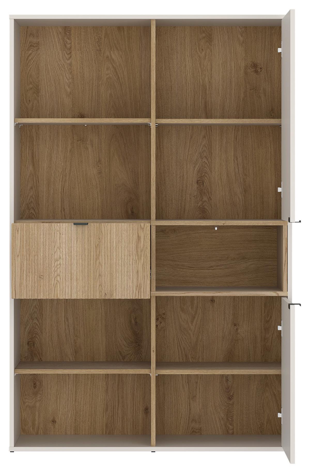 Etajeră SAMM - bej/culoare lemn stejar, Trend, material pe bază de lemn (103,6/160,5/40cm) - Modern Living
