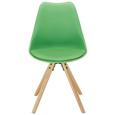 Stuhl in Grün/eichefarben - Eichefarben/Grün, MODERN, Holz/Kunststoff (47/81,5/56cm) - MÖMAX modern living