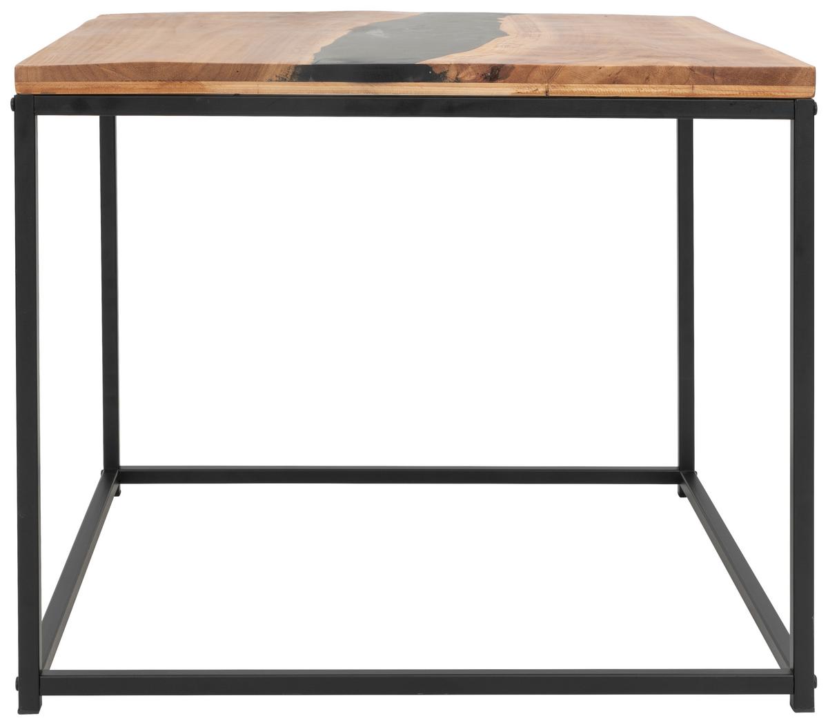 STOLIK KAWOWY LAWA - naturalny/czarny, Lifestyle, metal/drewno (60/51/60cm) - Livetastic