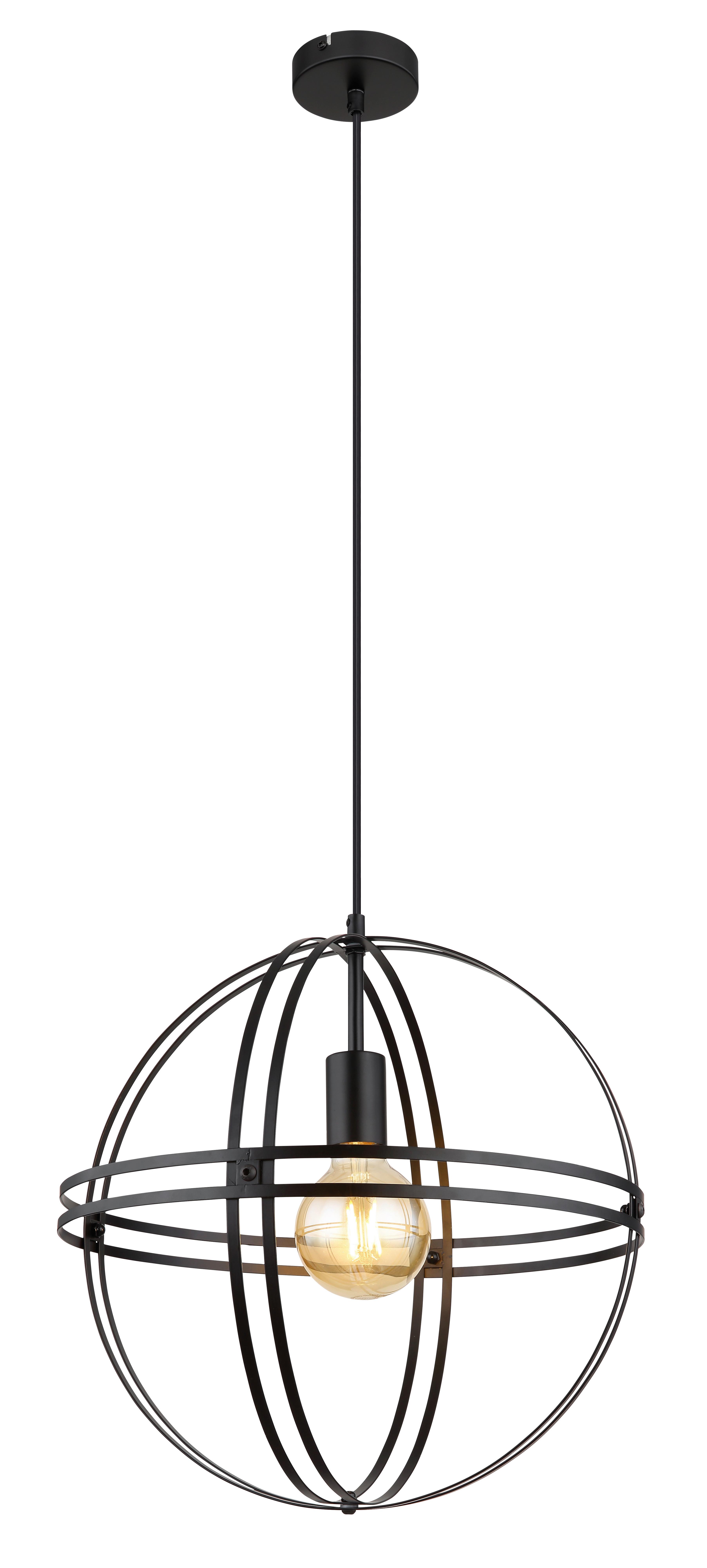 Viseča Svetilka 15639h2 Tamara - črna, Design, kovina (40/120cm) - Globo