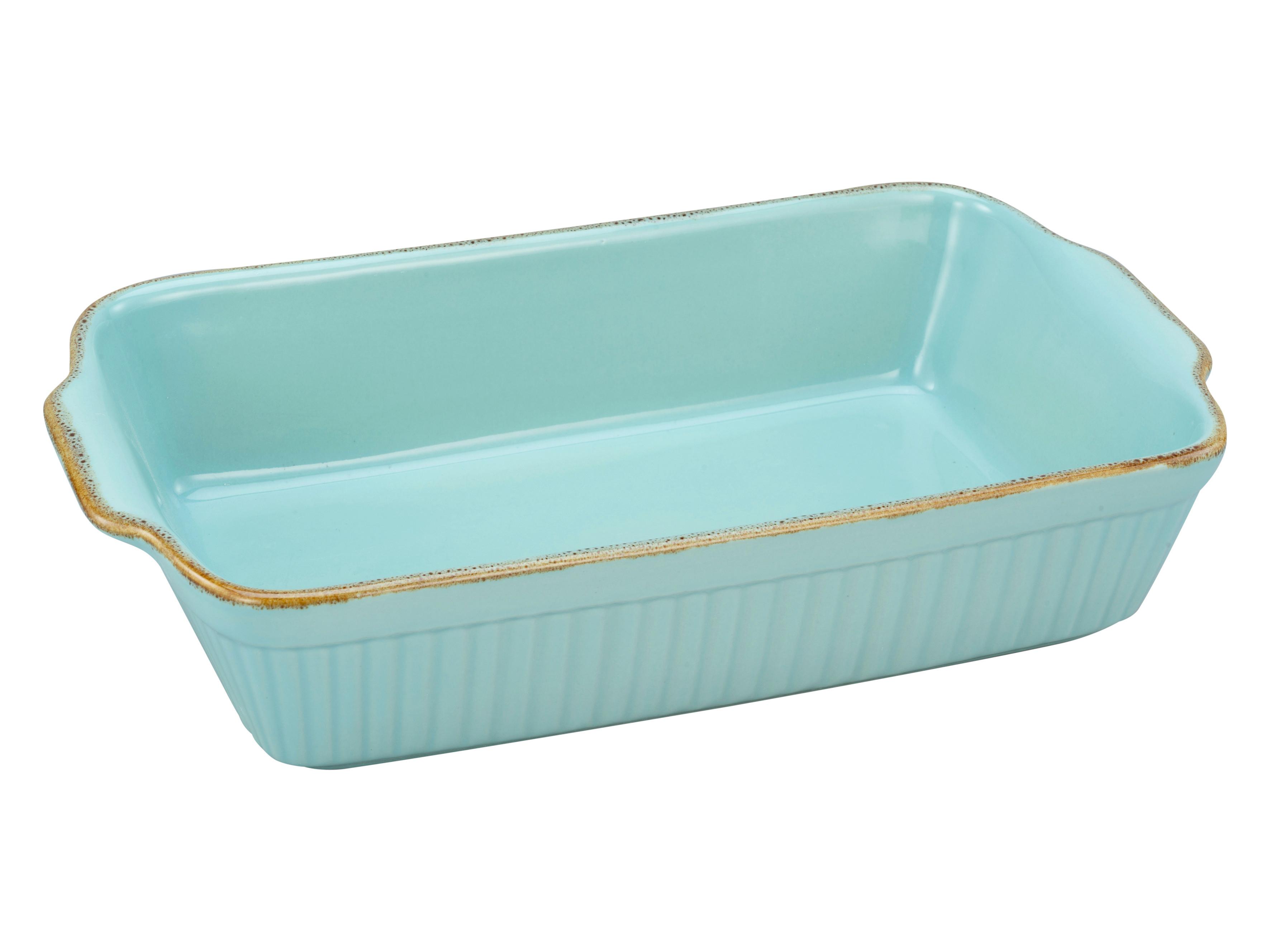 Auflaufform Classic Vintage aus Keramik - Türkis, KONVENTIONELL, Keramik (34/20/7,5cm) - Creatable