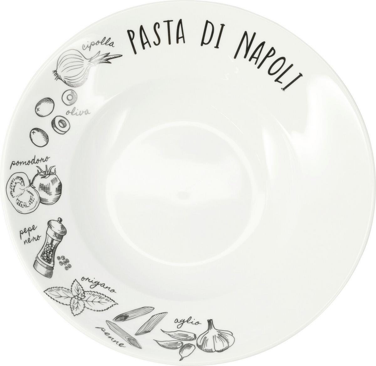 Tésztás Tányér Pasta - fehér, kerámia (28/6cm)