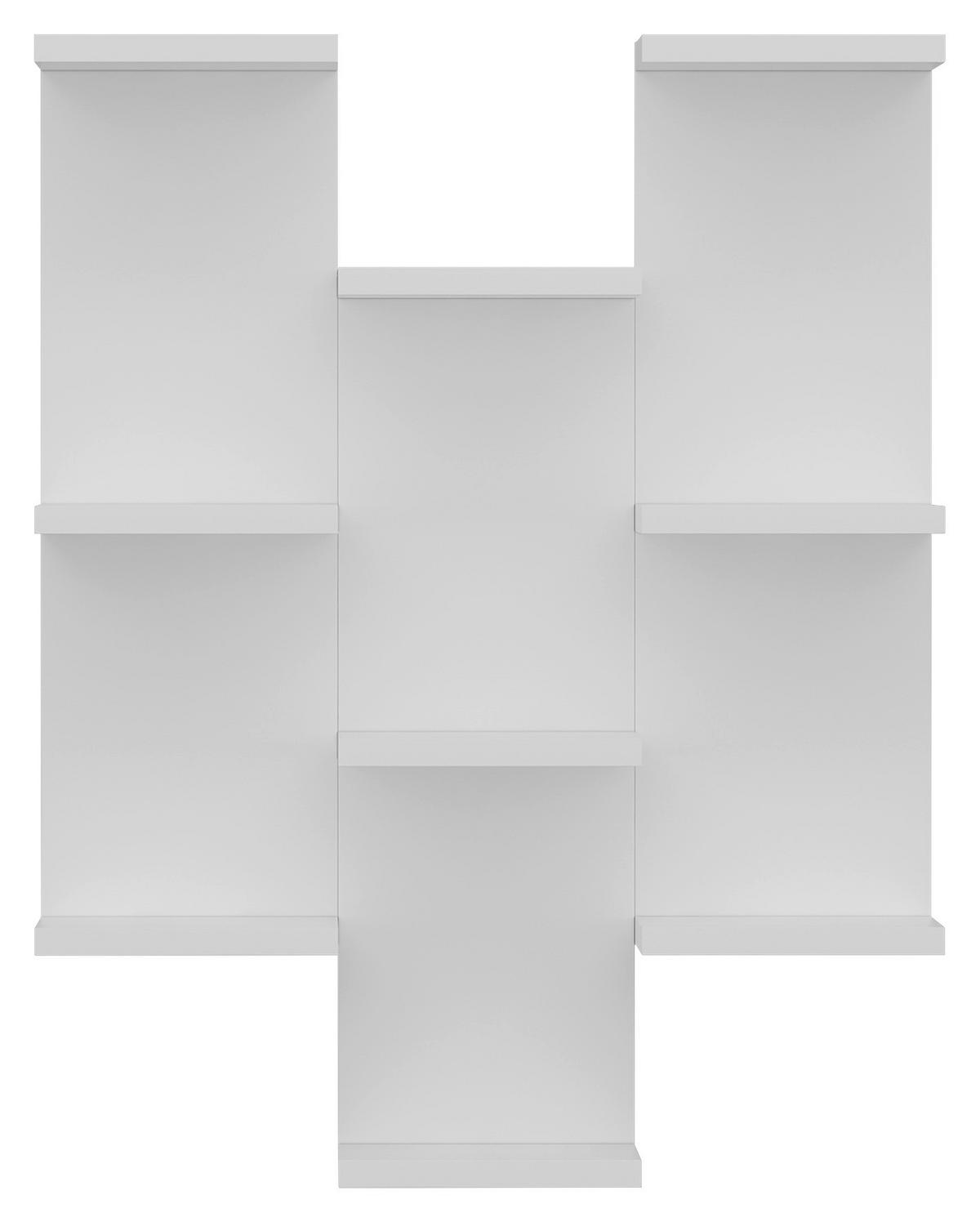 Stenski Regal Texas - bela, Design, leseni material (58,8/74,1/21,4cm) - MID.YOU