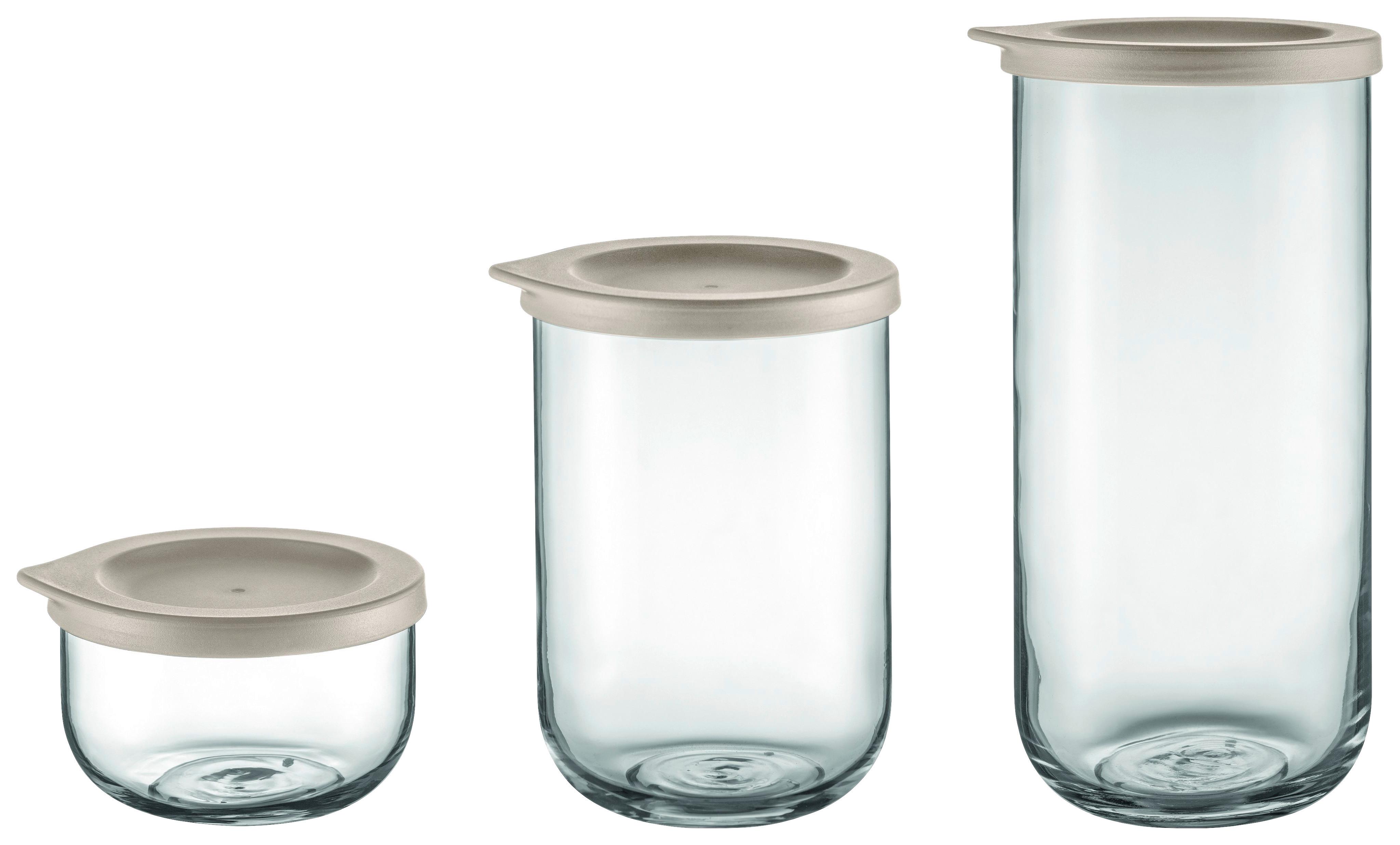 ZESTAW SŁOIKÓW KUCHENNYCH 97291 BLOMUS - beżowy/jasnoszary, Basics, tworzywo sztuczne/szkło - Blomus