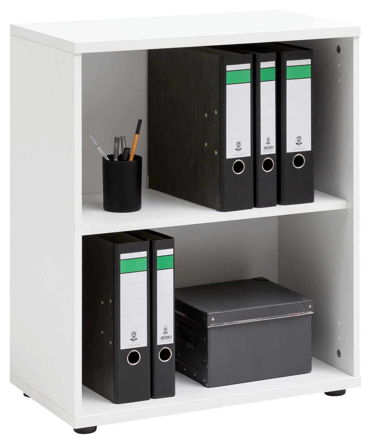 Aktenregal "Serie 200", weiß - Schwarz/Weiß, Basics, Holzwerkstoff/Kunststoff (65,1/77,3/34,5cm) - MID.YOU