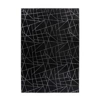 FLACHWEBETEPPICH BIJOU 125 - noir/couleur argentée, Konventionell, textile (120/170cm) - Kayoom