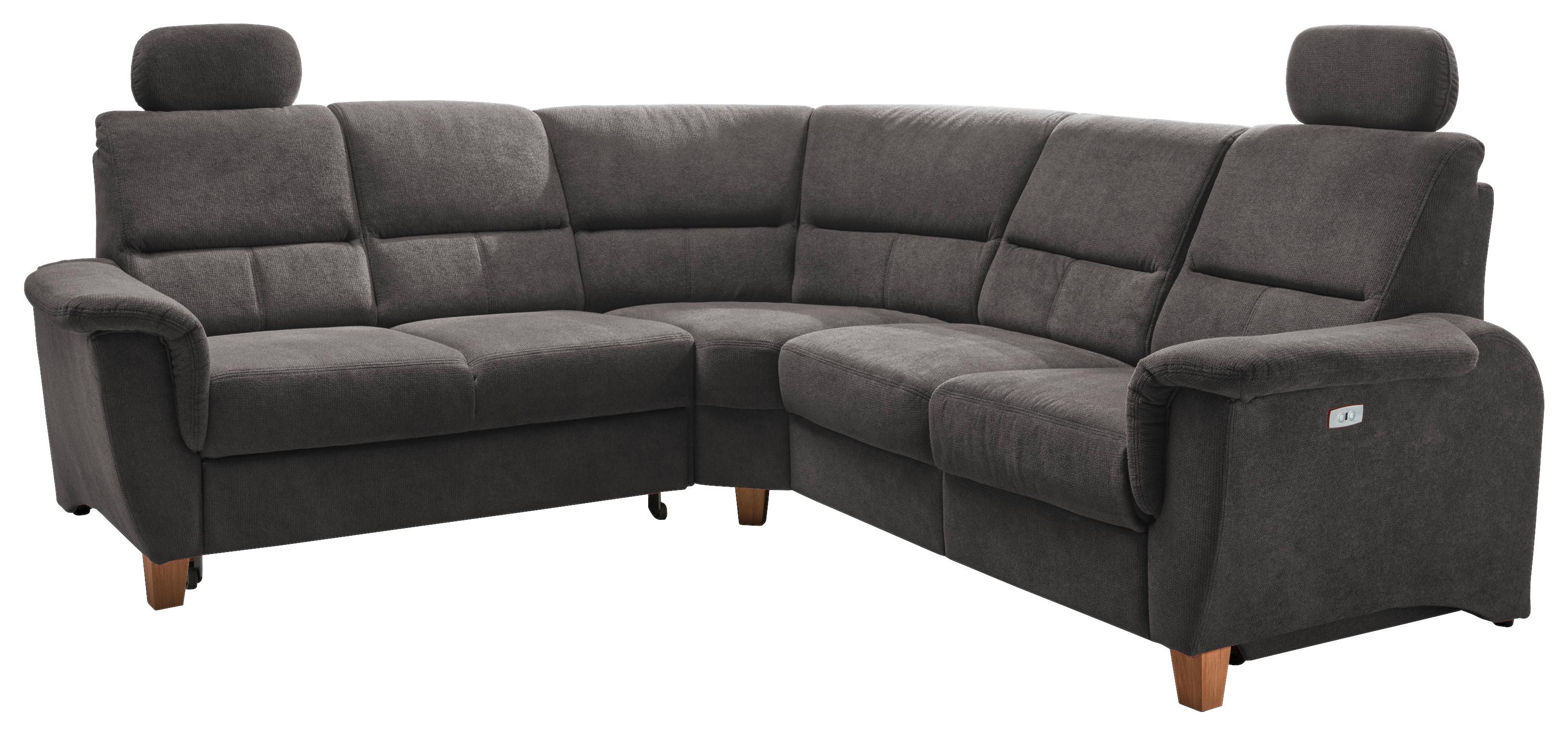 Ecksofa Parole Anthrazit Struktur - Wildeiche/Anthrazit, KONVENTIONELL, Holz/Textil (238/241cm) - Livetastic