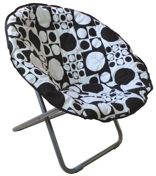 Stolica Na Sklapanje Papa Sam - bela/crna, Moderno, metal/tekstil (86/80/65cm) - Modern Living