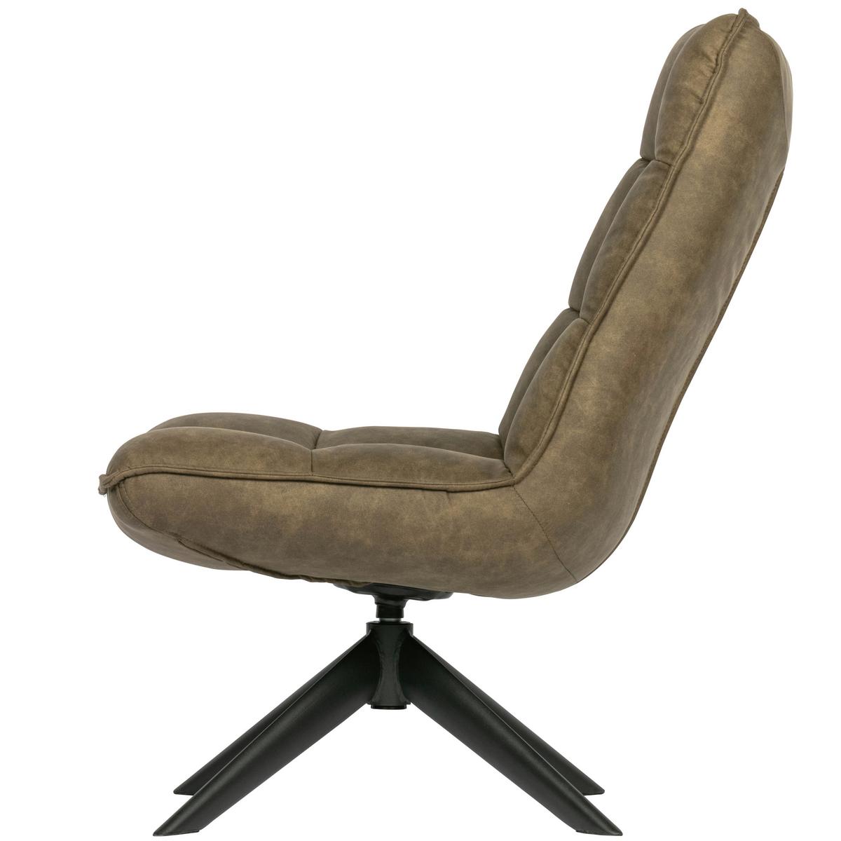 Sessel Jouke Grün B: 70cm - Schwarz/Grün, Design, Textil/Metall (70/97/85cm) - Livetastic