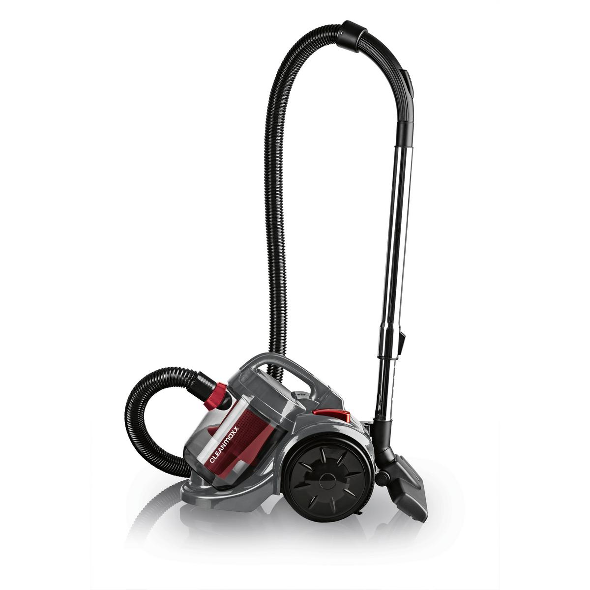 Zyklonstaubsauger Cleanmaxx Rot/Schwarz max. 800 Watt - Rot/Schwarz, MODERN, Kunststoff/Metall (37/25,5/28cm)