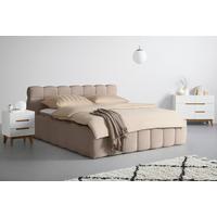 Polsterbett Braun Ca. 160x200cm - Schwarz/Braun, Konventionell, Kunststoff/Textil (160/200cm) - Based