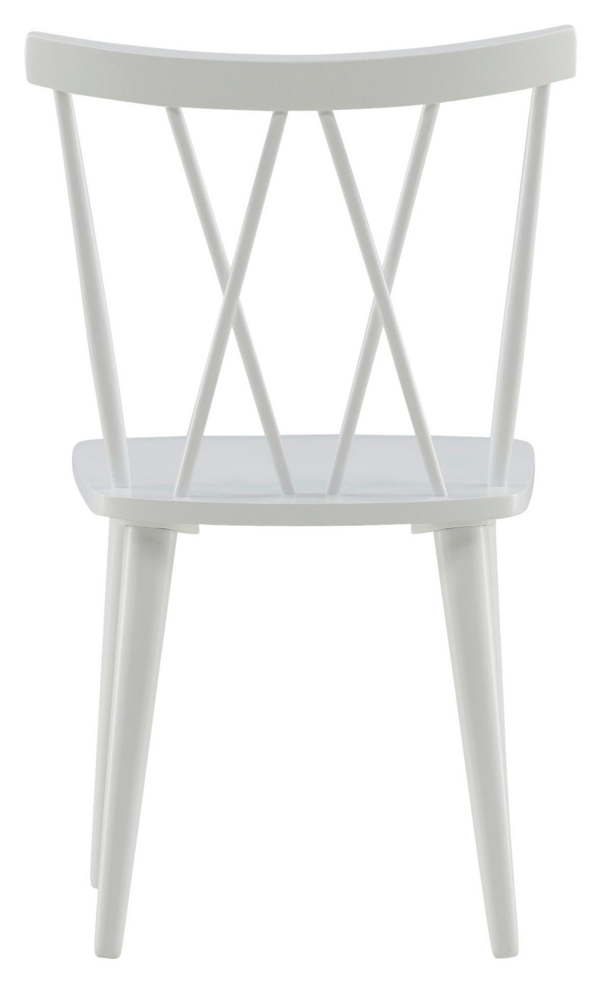 STUHL-SET MARIETTE - Weiß, Design, Holz (53.5/86/50cm) - Livetastic