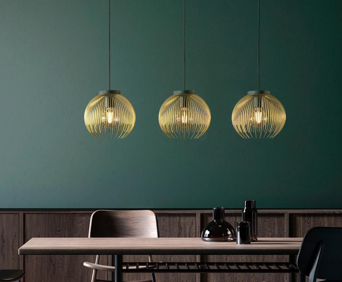 LAMPA WISZĄCA 900167* VENEZUELA - czarny/kolor złoty, Design, metal (93,5/23,5/110cm)