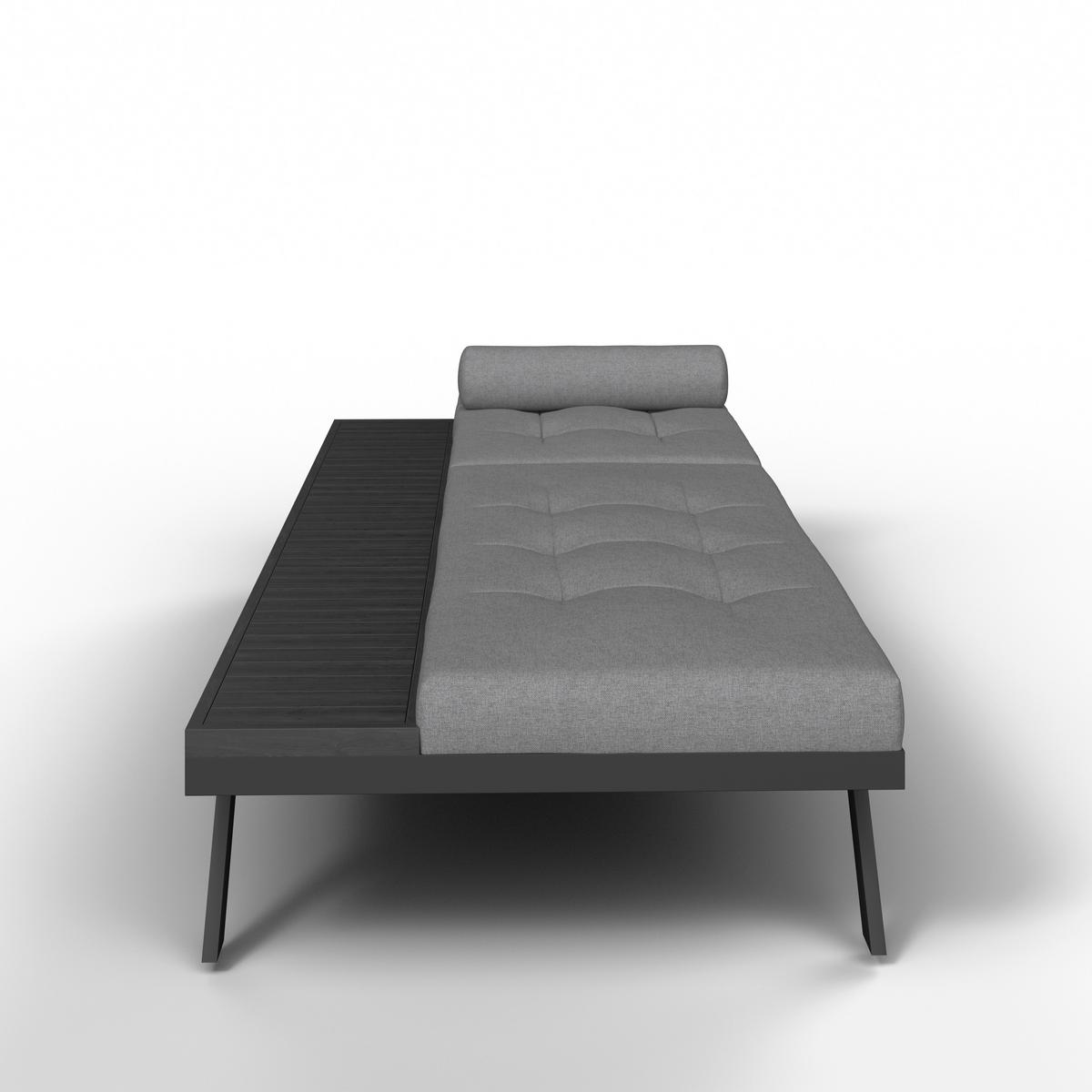 Gartenliege Avolina Hellgrau Metall/Outdoorstoff - Hellgrau, MODERN, Kunststoff/Textil (199/86/40cm) - Bessagi Garden