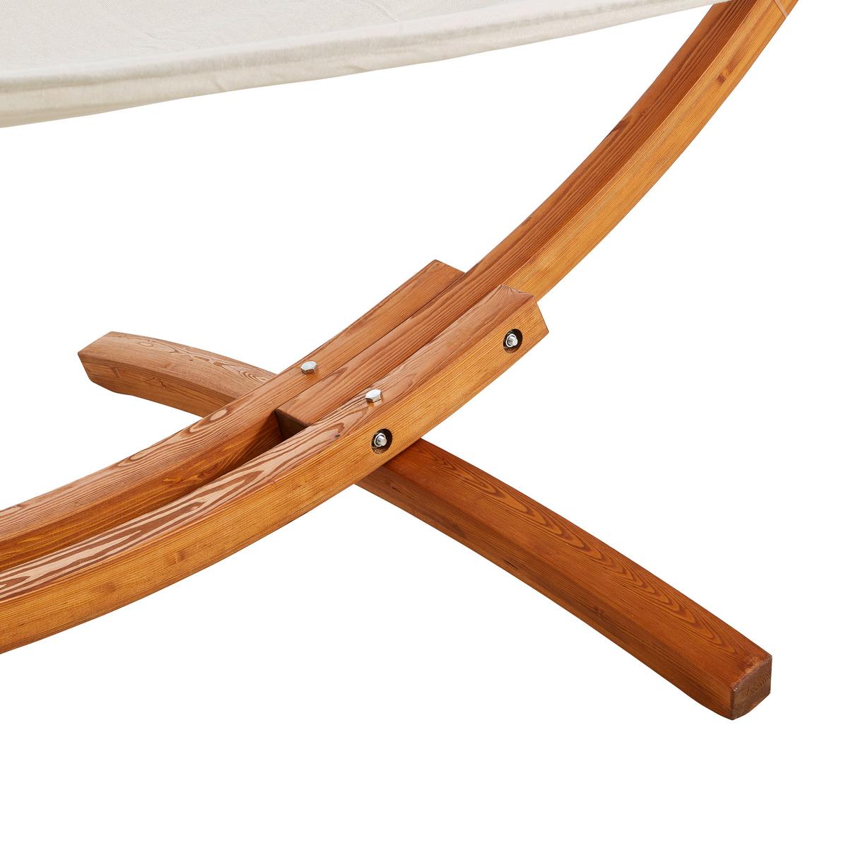 HAMAK CIARA - beżowy/brązowy, Lifestyle, drewno/tkanina (320/120/120cm) - Ambia Garden