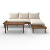 LOUNGEGRUPP DONA - teakfärg/ekfärgad, Modern, trä/textil (213/68/71cm) - Bessagi Garden