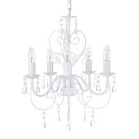 Hängeleuchte Pinja max. 40 Watt - Weiß, LIFESTYLE, Kunststoff/Metall (44/150cm) - Globo
