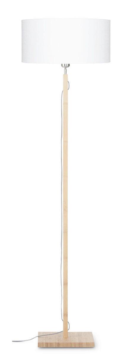 Stoječa Svetilka Fuji, Bela, Bambus - bela/naravne barve, Trend (47/167cm) - Good & Mojo