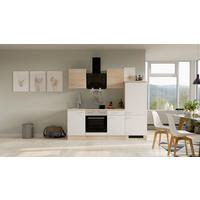 Kuhinjski Blok Samoa, Bela, Hrast - bela/barve aluminija, Moderno, umetna masa/leseni material (220cm) - FlexWell
