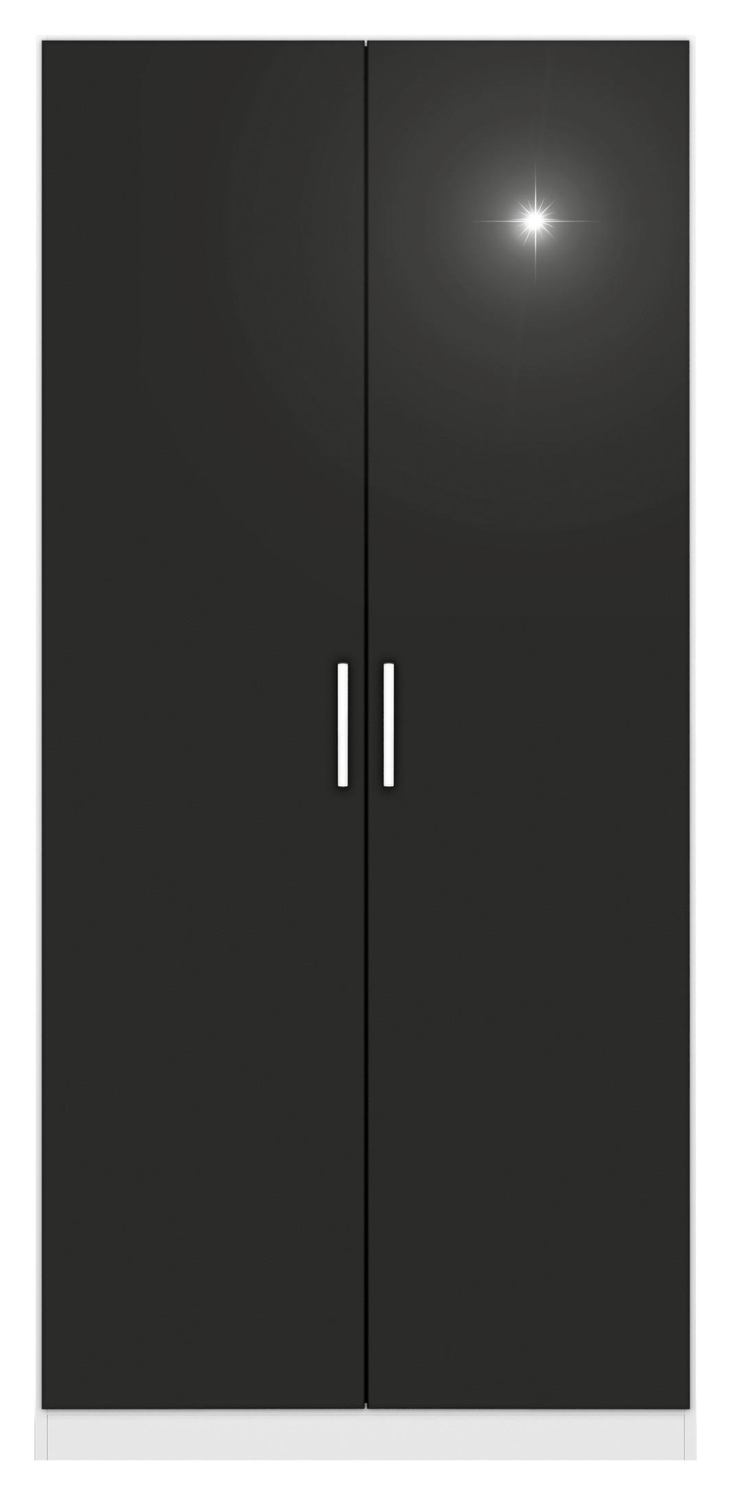 Ormar S Klasičnim Vratima Berlin - bijela/siva, Moderno, drvni materijal/plastika (91/210/54cm) - Modern Living