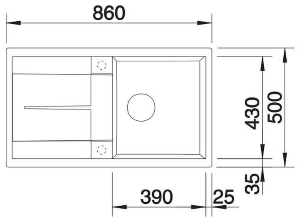 Spüle Metra 5S, Typ:517348 Tartufo - Cappuccino, MODERN, Stein (86/50cm) - Blanco