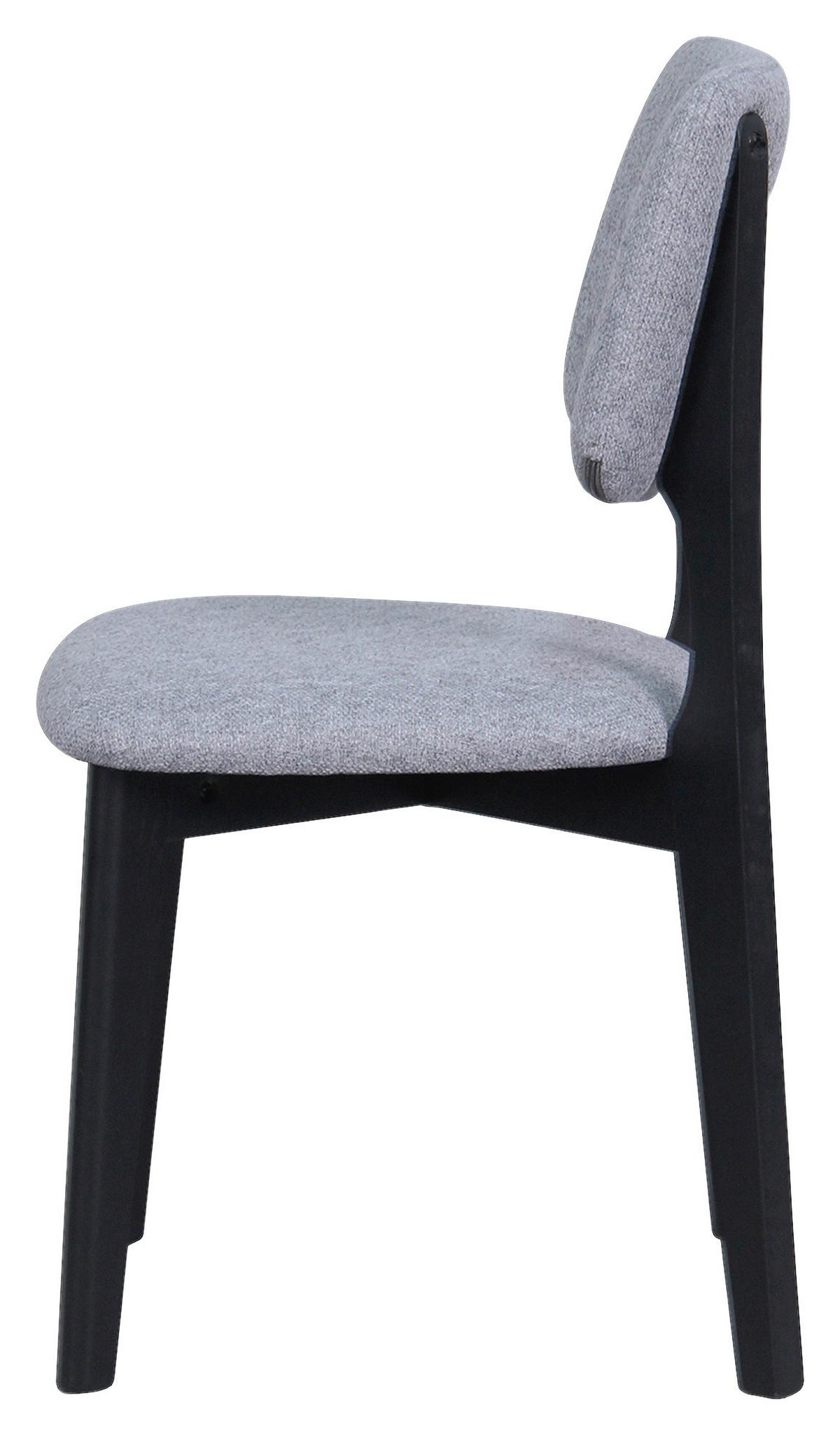STUHL-SET ELSA - Schwarz/Grau, MODERN, Holz/Textil (48/87/54cm) - MID.YOU