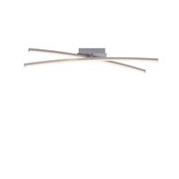 LED-Deckenleuchte Alina Silberfarben max. 24 Watt - Silberfarben, Design, Kunststoff/Metall (80,5/80,5/11cm)