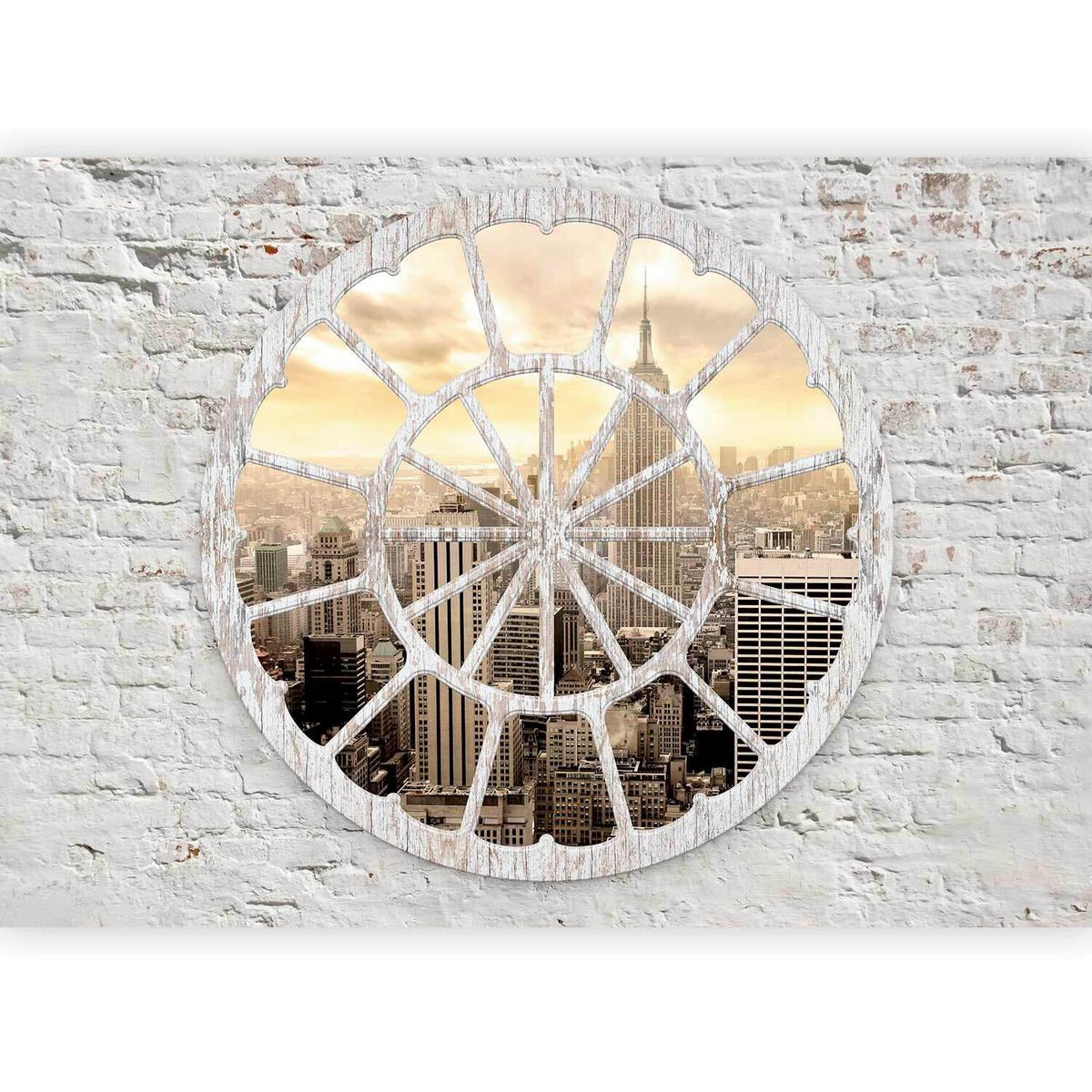 Fototapeta New York, 300x210cm - bela/ekru, Trendi, tekstil (300/210cm) - artgeist