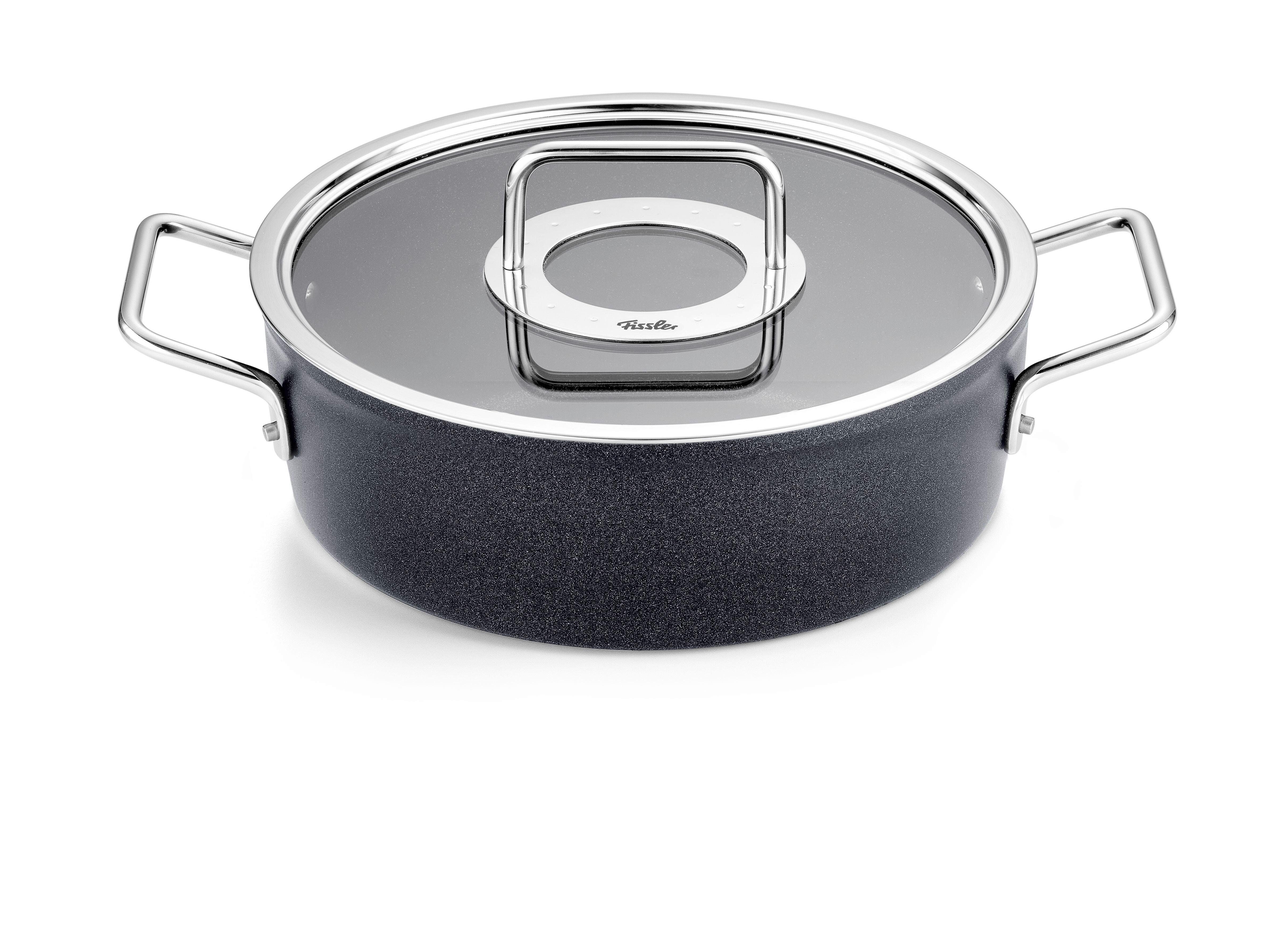 GARNEK DO ZAPIEKANIA 156-125-24-000/0 - czarny, Basics, metal/szkło (24cm) - Fissler