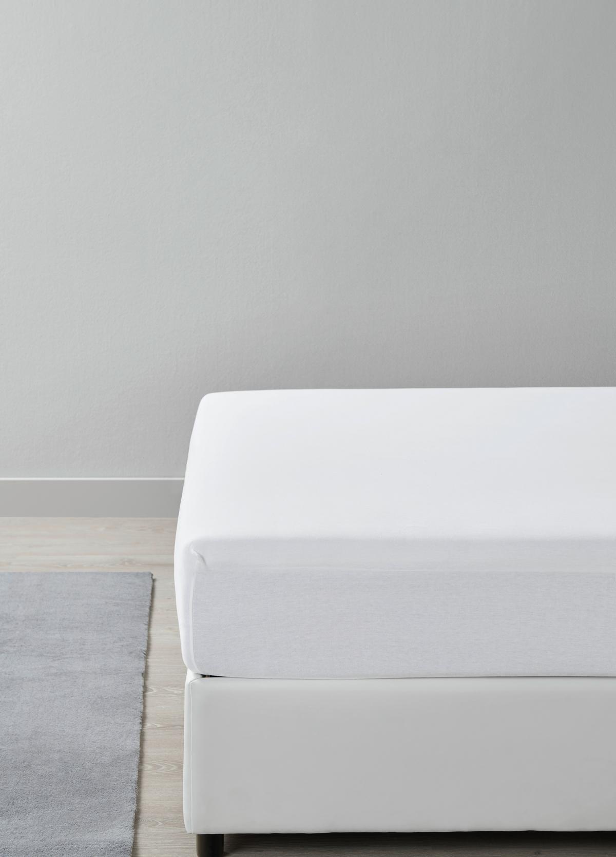 Cearșaf cu elastic Alma cca. 90x200cm - alb, Konventionell, textil (90/200cm) - Mömax