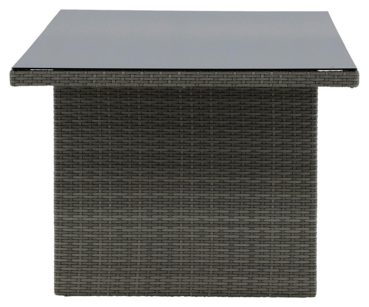 Gartentisch Padova ca. 200x100x74 cm Grau - Grau, KONVENTIONELL, Kunststoff (200/100/74cm) - Gardenson